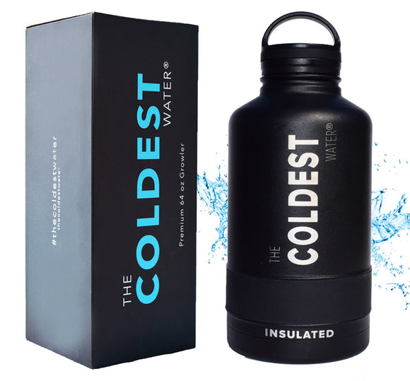 Coldest 64 oz Bottle with Loop Lid Tactical Black