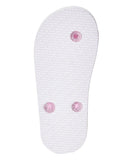 Pink & White Butterfly Eva Flip-Flop - Girls