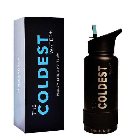 Coldest 32 oz Bottle with Sports Lid 2.0 Tactical Black