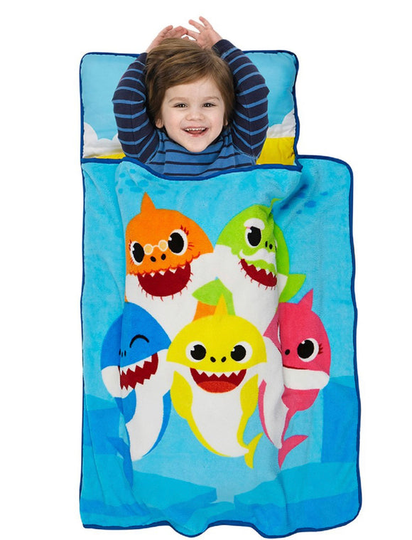 Baby Shark Blue Toddler Roll Up Nap Mat